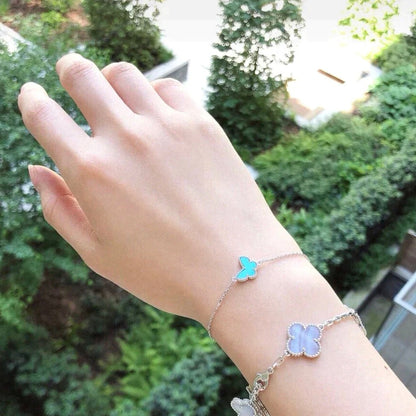 [Clara Jewels]BUTTERFLY TURQUOISE BUTTERFLY BRACELET SILVER