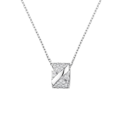 [Clara Jewels]LIENS EVIDENCE DIAMOND PAVED NECKLACE