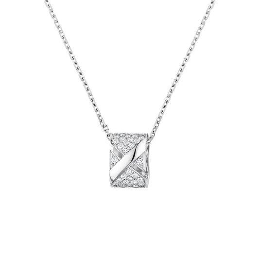 [Clara Jewels]LIENS EVIDENCE DIAMOND PAVED NECKLACE