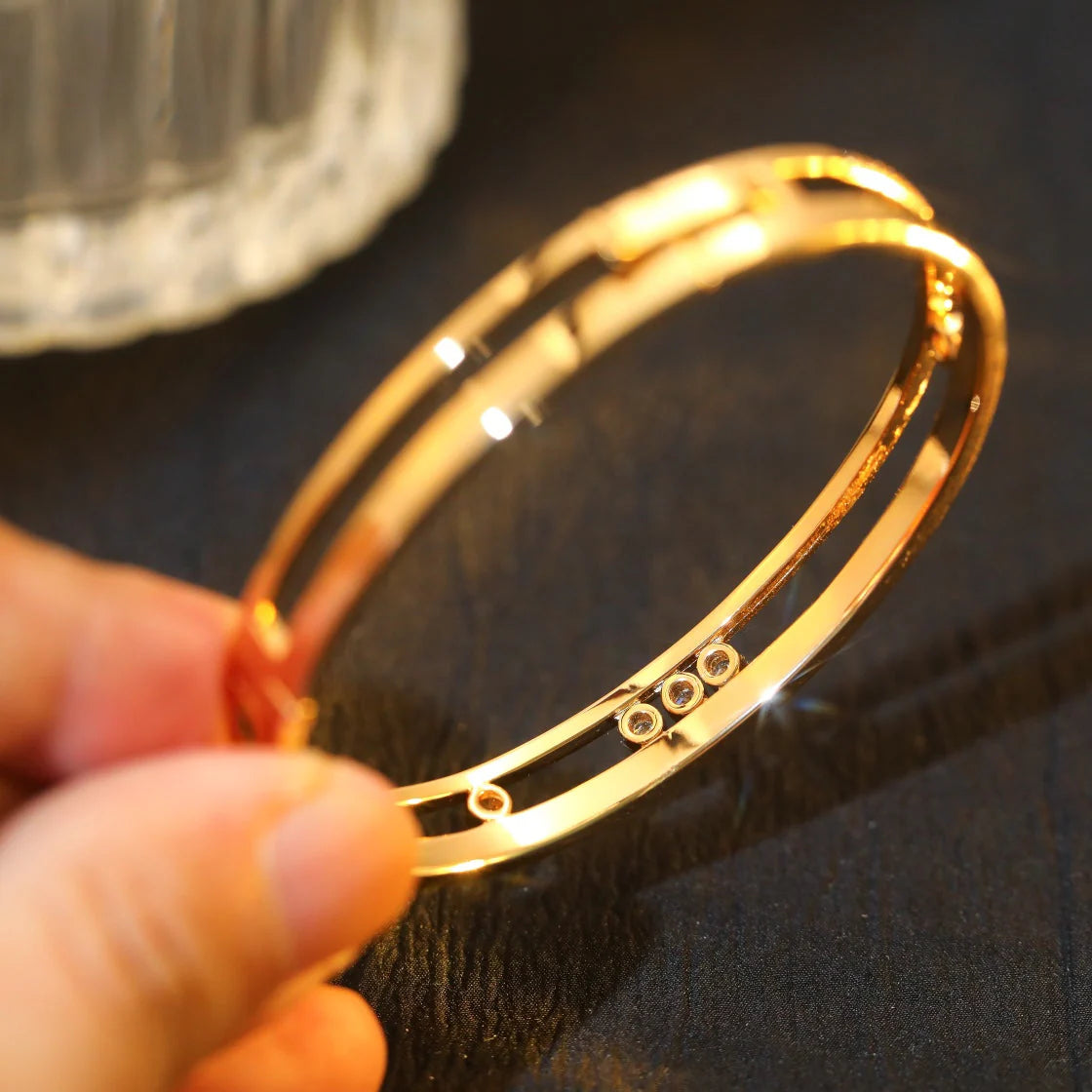 [Clara Jewely]Move Romane Diamond Bangle Bracelet