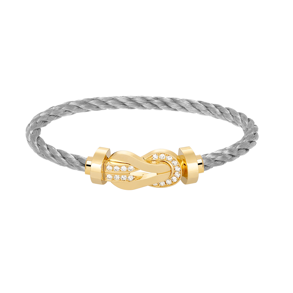 [Clara Jewels]CHANCE LARGE 8 FIGURE BUCKLE HALF DIAMOND BRACELET GOLD