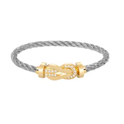 [Clara Jewels]CHANCE LARGE 8 FIGURE BUCKLE HALF DIAMOND BRACELET GOLD