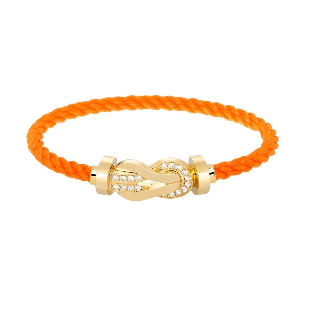 [Clara Jewels]CHANCE LARGE 8 FIGURE BUCKLE HALF DIAMOND BRACELET GOLD