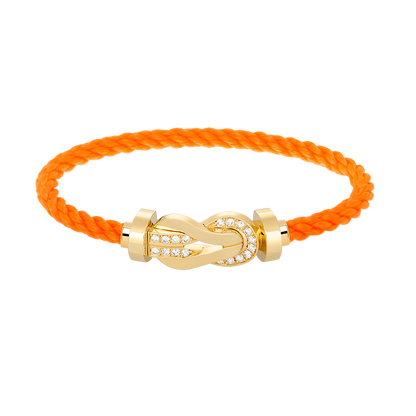 [Clara Jewels]CHANCE LARGE 8 FIGURE BUCKLE HALF DIAMOND BRACELET GOLD