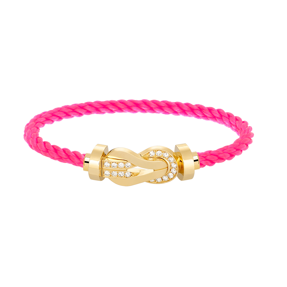 [Clara Jewels]CHANCE LARGE 8 FIGURE BUCKLE HALF DIAMOND BRACELET GOLD
