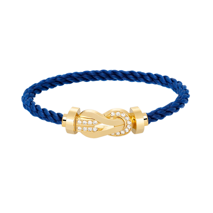 [Clara Jewels]CHANCE LARGE 8 FIGURE BUCKLE HALF DIAMOND BRACELET GOLD