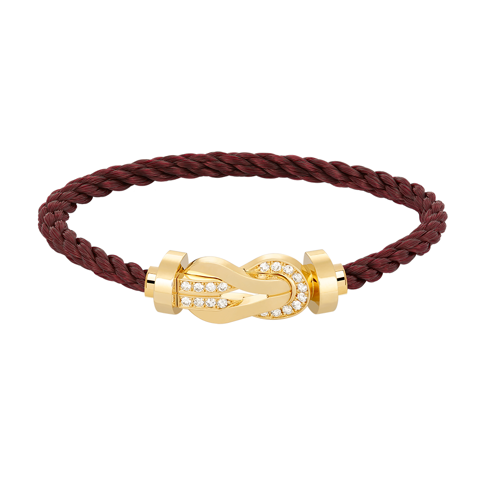 [Clara Jewels]CHANCE LARGE 8 FIGURE BUCKLE HALF DIAMOND BRACELET GOLD