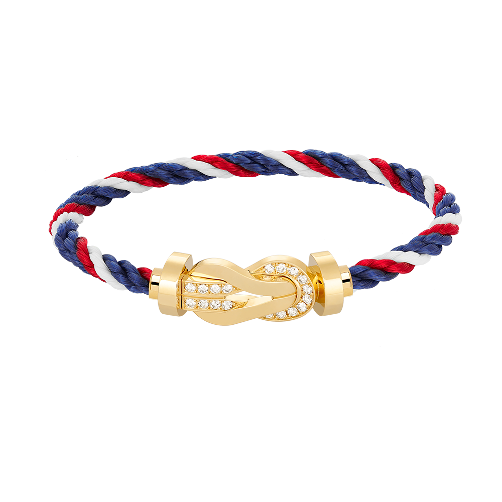[Clara Jewels]CHANCE LARGE 8 FIGURE BUCKLE HALF DIAMOND BRACELET GOLD