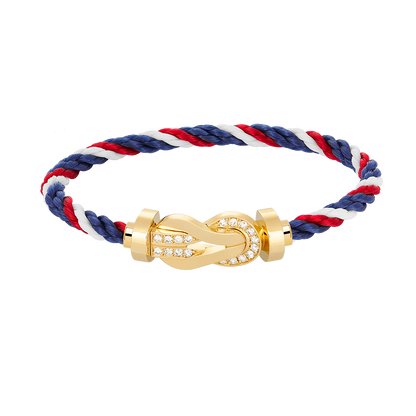 [Clara Jewels]CHANCE LARGE 8 FIGURE BUCKLE HALF DIAMOND BRACELET GOLD