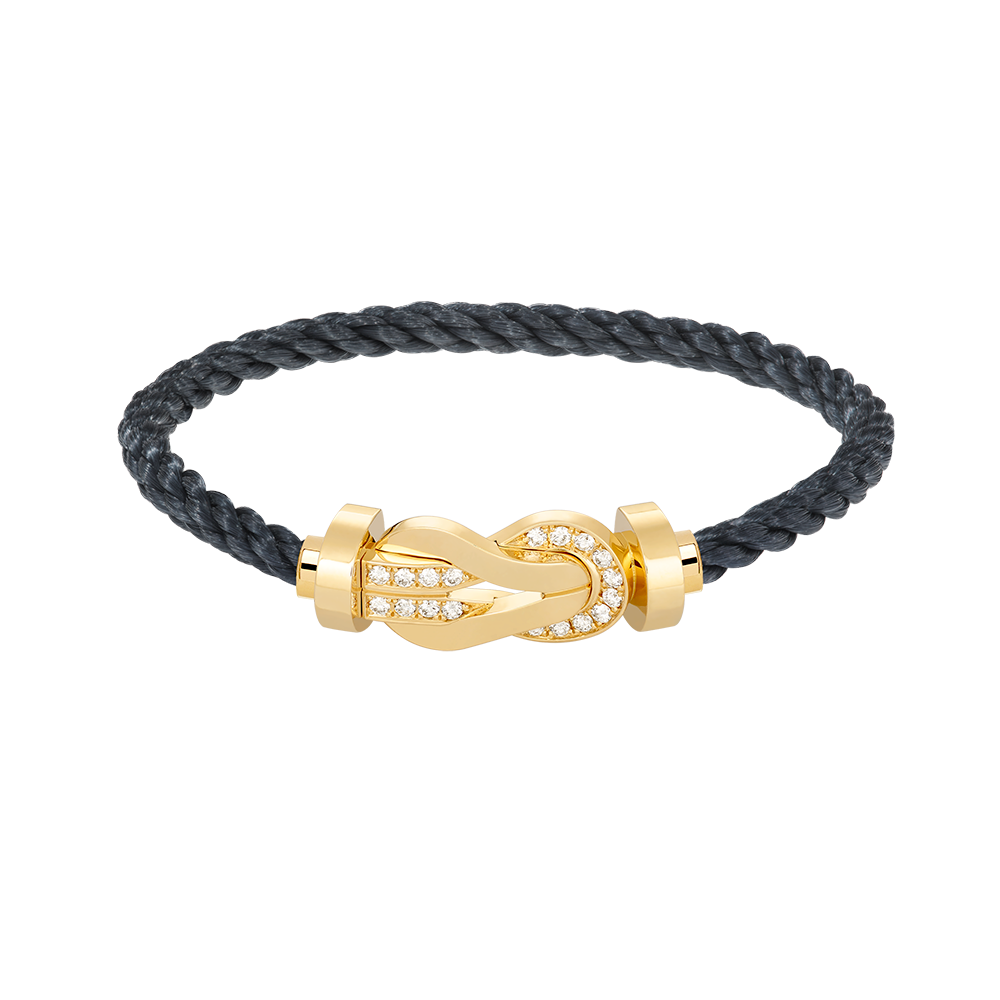 [Clara Jewels]CHANCE LARGE 8 FIGURE BUCKLE HALF DIAMOND BRACELET GOLD