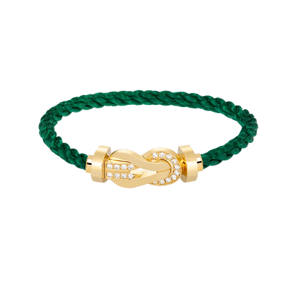 [Clara Jewels]CHANCE LARGE 8 FIGURE BUCKLE HALF DIAMOND BRACELET GOLD