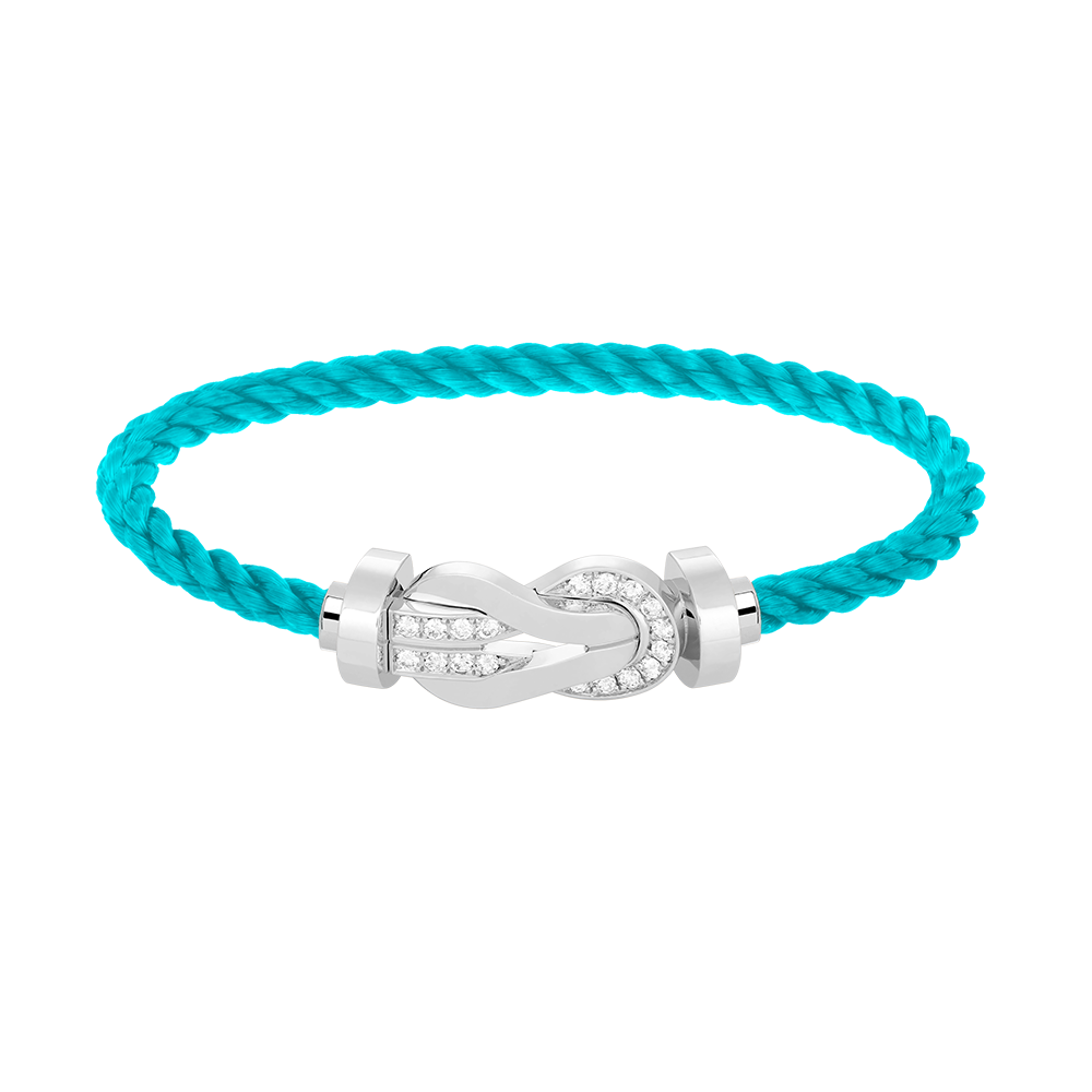 [Clara Jewels]CHANCE LARGE 8 FIGURE BUCKLE HALF DIAMOND BRACELET SILVER
