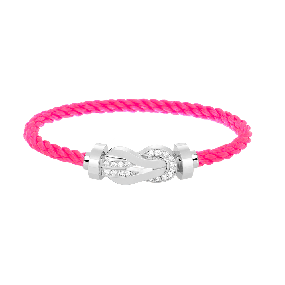 [Clara Jewels]CHANCE LARGE 8 FIGURE BUCKLE HALF DIAMOND BRACELET SILVER