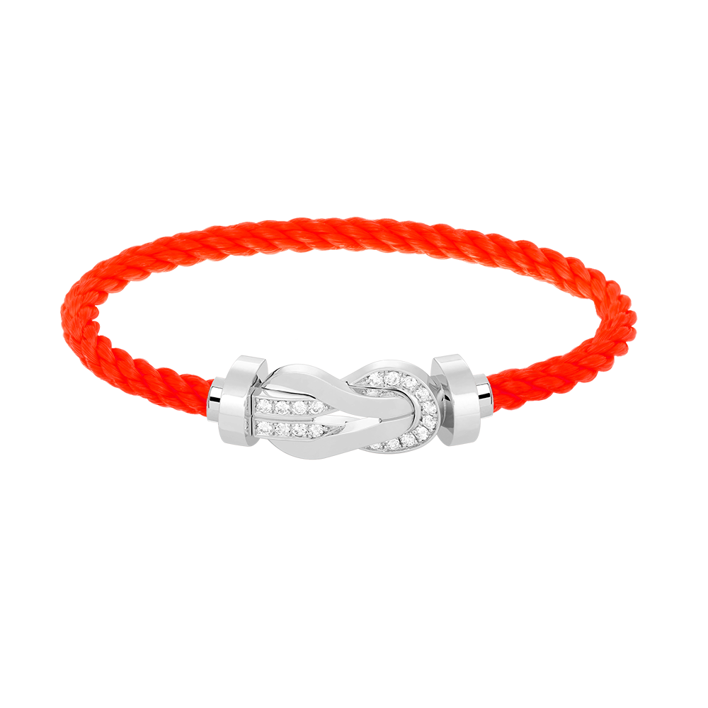 [Clara Jewels]CHANCE LARGE 8 FIGURE BUCKLE HALF DIAMOND BRACELET SILVER