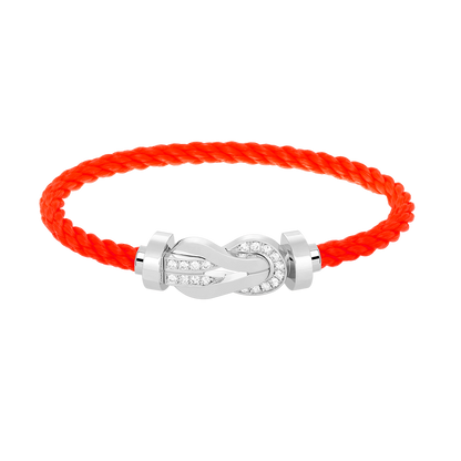 [Clara Jewels]CHANCE LARGE 8 FIGURE BUCKLE HALF DIAMOND BRACELET SILVER