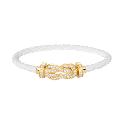 [Clara Jewels]CHANCE LARGE 8 FIGURE BUCKLE FULLDIAMOND BRACELET GOLD