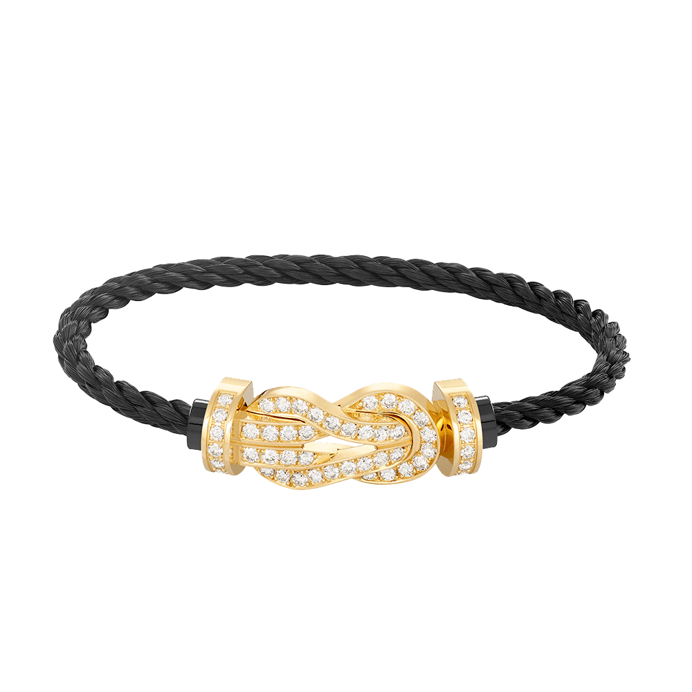 [Clara Jewels]CHANCE LARGE 8 FIGURE BUCKLE FULLDIAMOND BRACELET GOLD