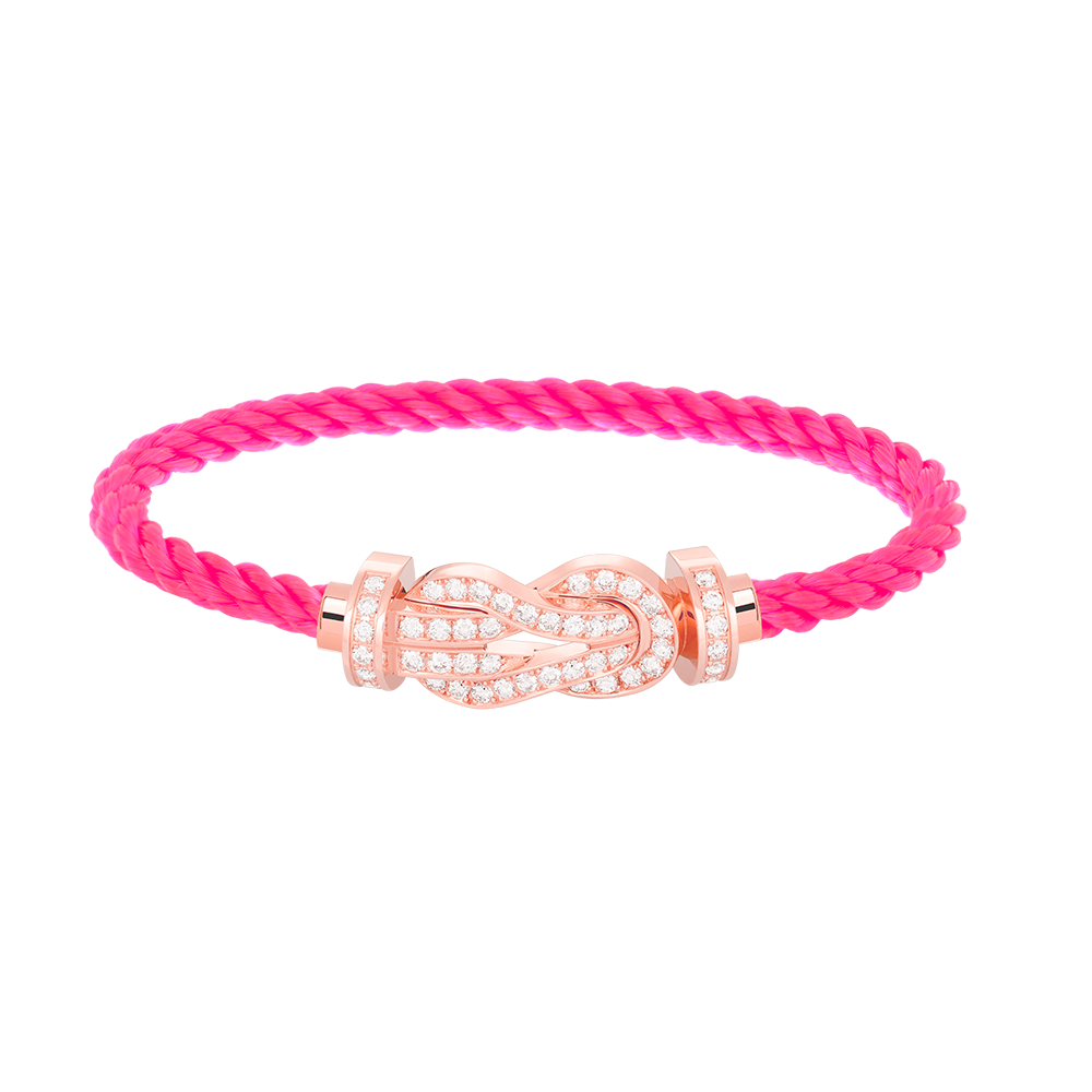 [Clara Jewels]CHANCE LARGE 8 FIGURE BUCKLE FULL DIAMOND BRACELET ROSE GOLD