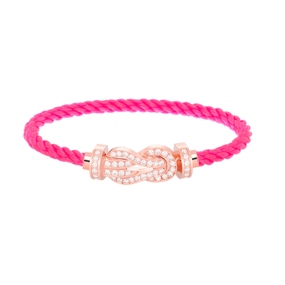 [Clara Jewels]CHANCE LARGE 8 FIGURE BUCKLE FULL DIAMOND BRACELET ROSE GOLD