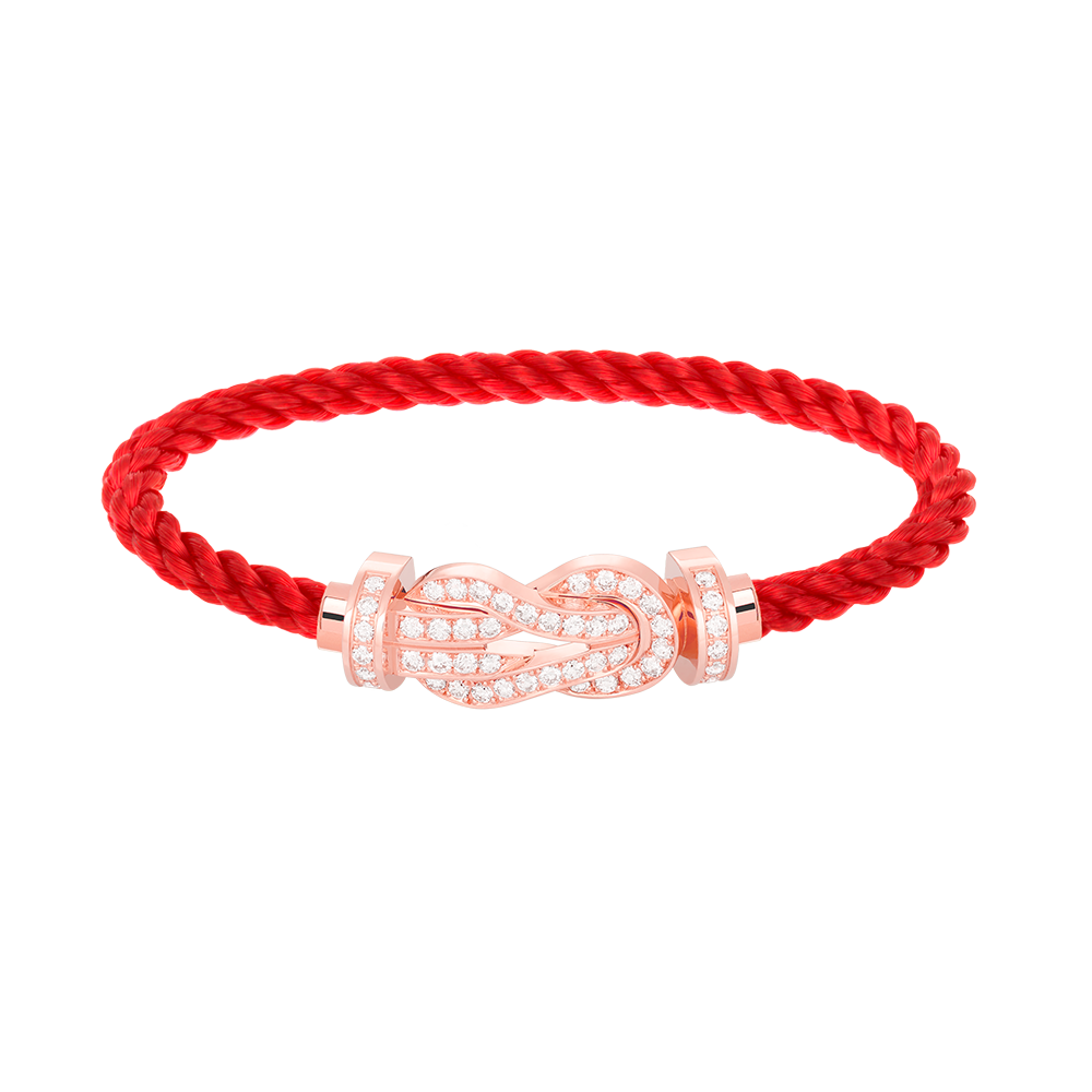 [Clara Jewels]CHANCE LARGE 8 FIGURE BUCKLE FULL DIAMOND BRACELET ROSE GOLD