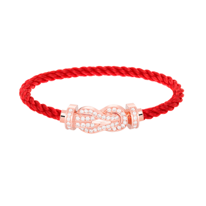 [Clara Jewels]CHANCE LARGE 8 FIGURE BUCKLE FULL DIAMOND BRACELET ROSE GOLD