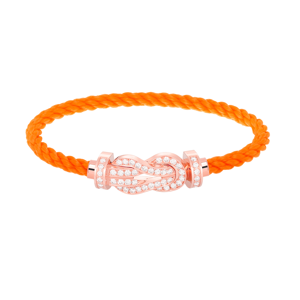 [Clara Jewels]CHANCE LARGE 8 FIGURE BUCKLE FULL DIAMOND BRACELET ROSE GOLD