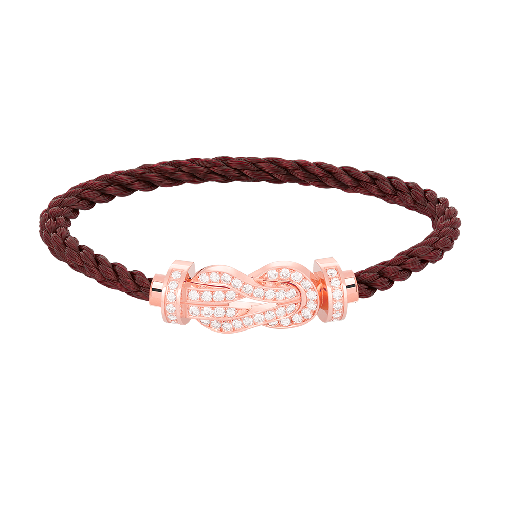 [Clara Jewels]CHANCE LARGE 8 FIGURE BUCKLE FULL DIAMOND BRACELET ROSE GOLD