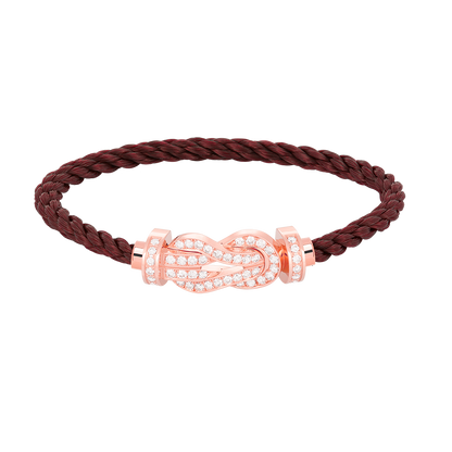 [Clara Jewels]CHANCE LARGE 8 FIGURE BUCKLE FULL DIAMOND BRACELET ROSE GOLD