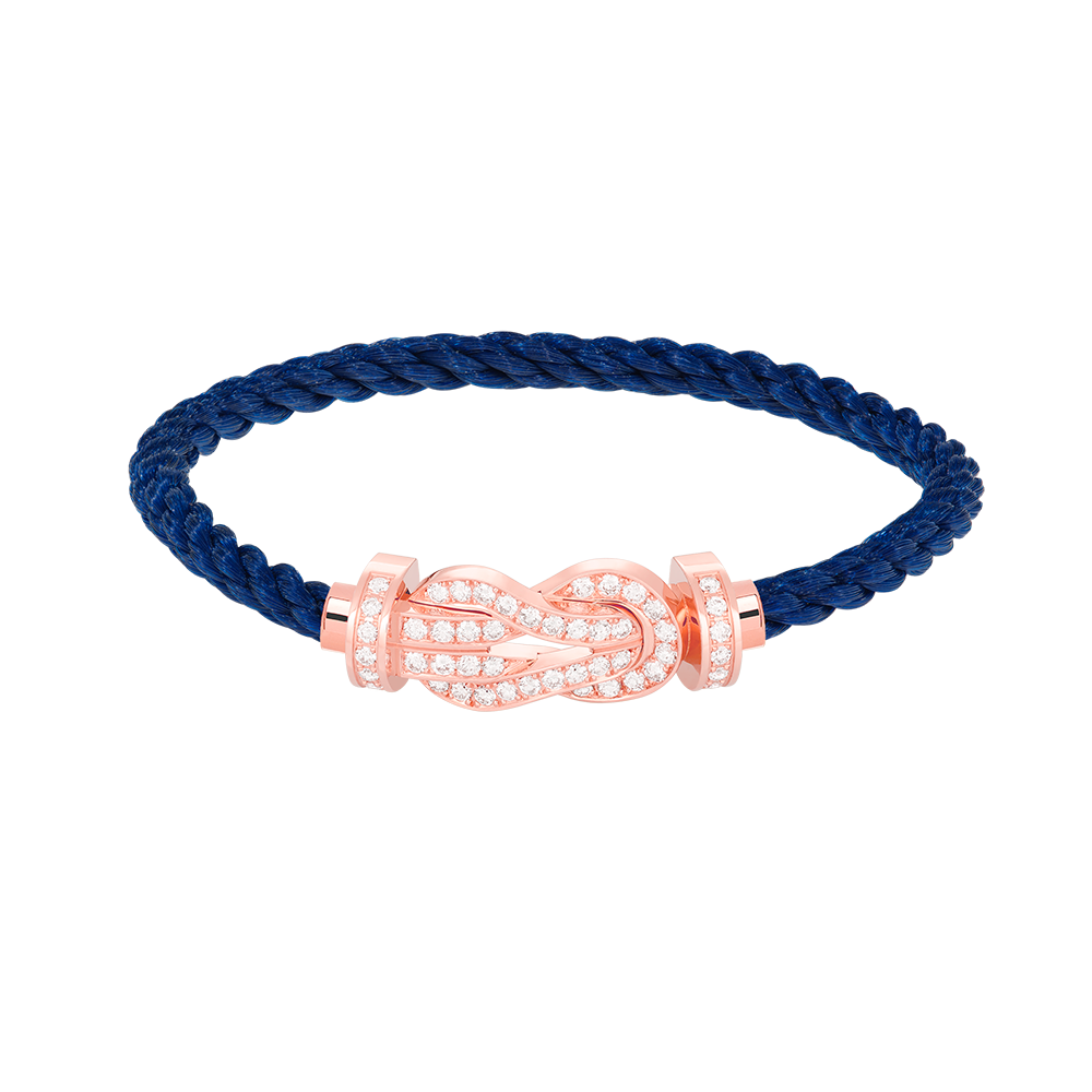 [Clara Jewels]CHANCE LARGE 8 FIGURE BUCKLE FULL DIAMOND BRACELET ROSE GOLD
