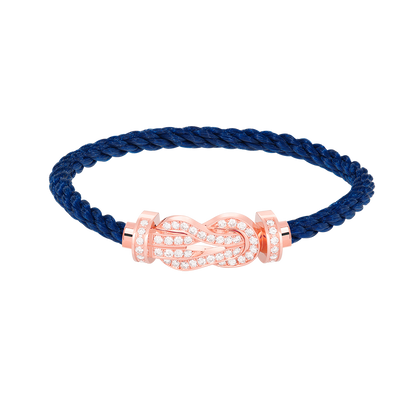 [Clara Jewels]CHANCE LARGE 8 FIGURE BUCKLE FULL DIAMOND BRACELET ROSE GOLD