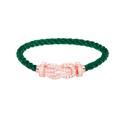 [Clara Jewels]CHANCE LARGE 8 FIGURE BUCKLE FULL DIAMOND BRACELET ROSE GOLD
