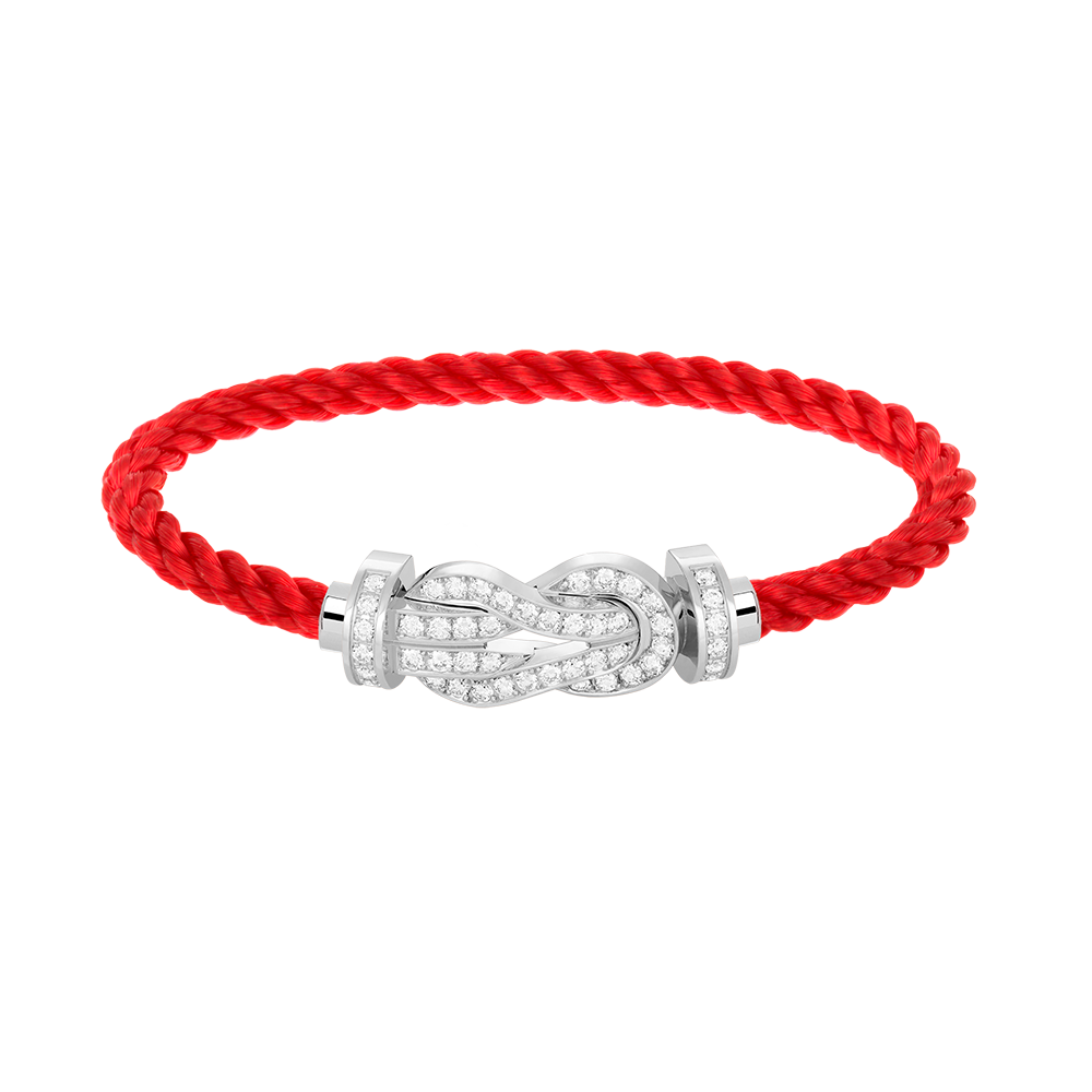 [Clara Jewels]CHANCE LARGE 8 FIGURE BUCKLE FULL DIAMOND BRACELET SILVER