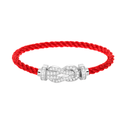 [Clara Jewels]CHANCE LARGE 8 FIGURE BUCKLE FULL DIAMOND BRACELET SILVER