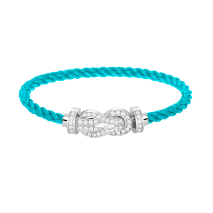 [Clara Jewels]CHANCE LARGE 8 FIGURE BUCKLE FULL DIAMOND BRACELET SILVER