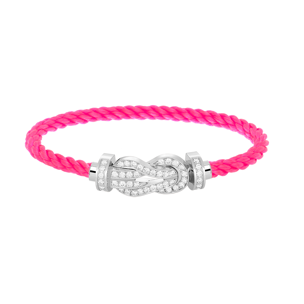 [Clara Jewels]CHANCE LARGE 8 FIGURE BUCKLE FULL DIAMOND BRACELET SILVER