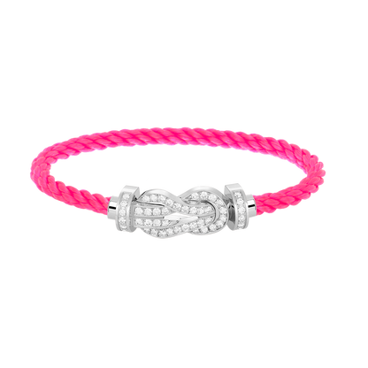 [Clara Jewels]CHANCE LARGE 8 FIGURE BUCKLE FULL DIAMOND BRACELET SILVER