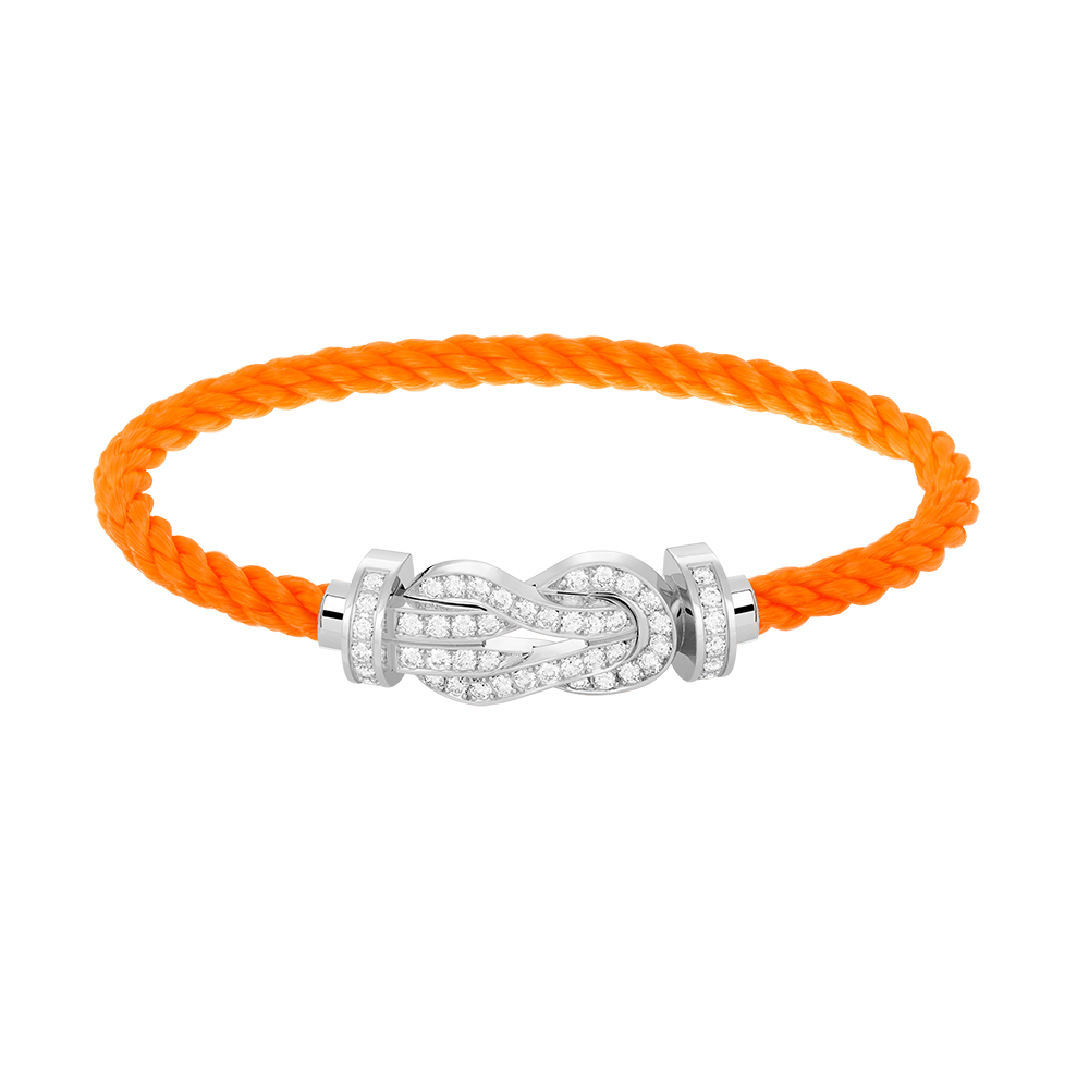 [Clara Jewels]CHANCE LARGE 8 FIGURE BUCKLE FULL DIAMOND BRACELET SILVER