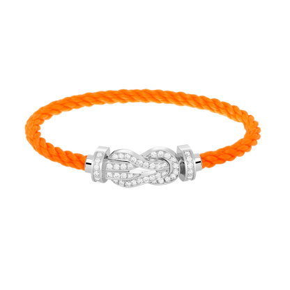 [Clara Jewels]CHANCE LARGE 8 FIGURE BUCKLE FULL DIAMOND BRACELET SILVER