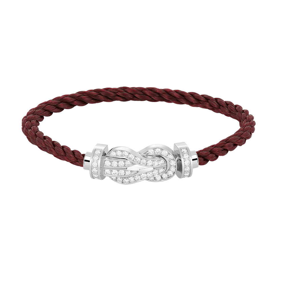 [Clara Jewels]CHANCE LARGE 8 FIGURE BUCKLE FULL DIAMOND BRACELET SILVER
