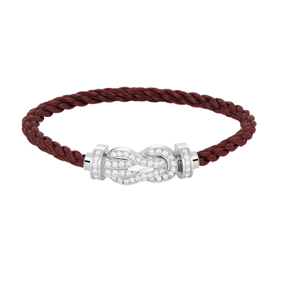 [Clara Jewels]CHANCE LARGE 8 FIGURE BUCKLE FULL DIAMOND BRACELET SILVER