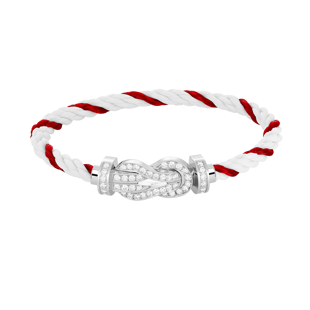 [Clara Jewels]CHANCE LARGE 8 FIGURE BUCKLE FULL DIAMOND BRACELET SILVER