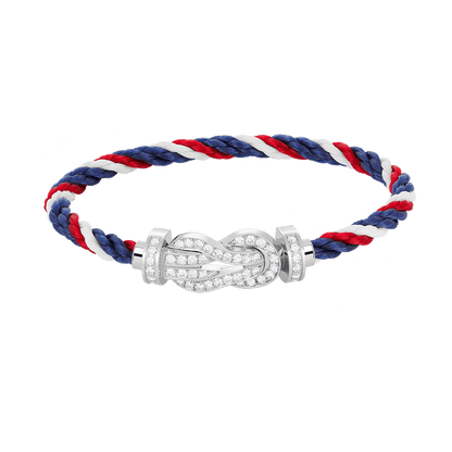 [Clara Jewels]CHANCE LARGE 8 FIGURE BUCKLE FULL DIAMOND BRACELET SILVER