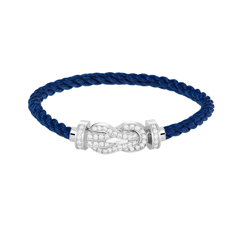 [Clara Jewels]CHANCE LARGE 8 FIGURE BUCKLE FULL DIAMOND BRACELET SILVER