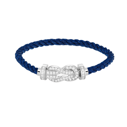 [Clara Jewels]CHANCE LARGE 8 FIGURE BUCKLE FULL DIAMOND BRACELET SILVER