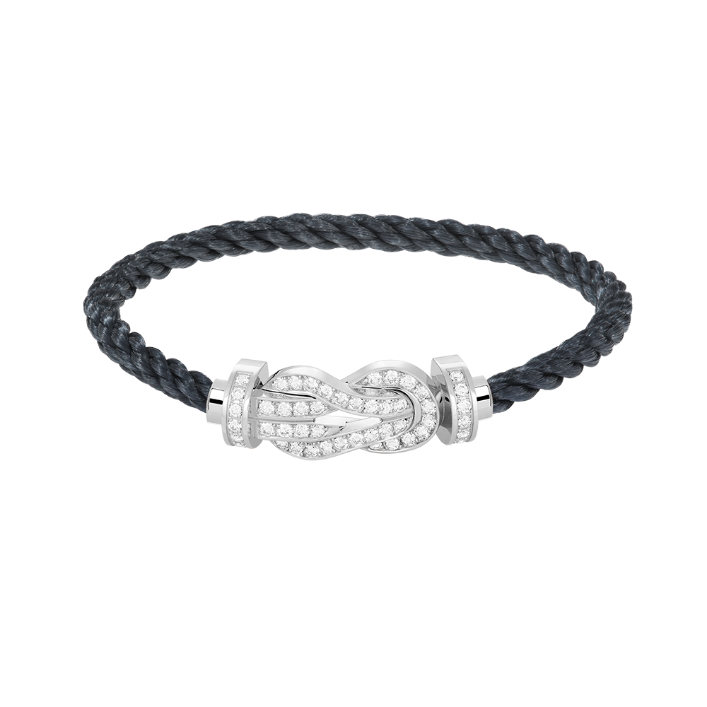 [Clara Jewels]CHANCE LARGE 8 FIGURE BUCKLE FULL DIAMOND BRACELET SILVER