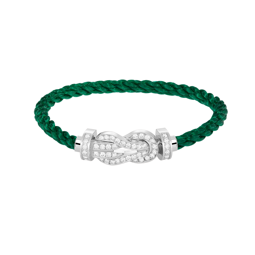 [Clara Jewels]CHANCE LARGE 8 FIGURE BUCKLE FULL DIAMOND BRACELET SILVER
