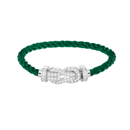 [Clara Jewels]CHANCE LARGE 8 FIGURE BUCKLE FULL DIAMOND BRACELET SILVER