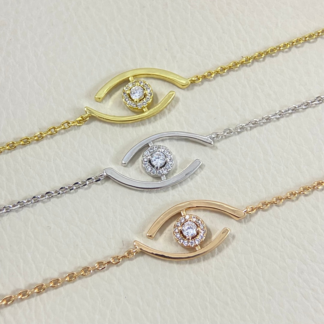 [Clara Jewely]Lucky Eye Pave-Set Diamond Bracelet