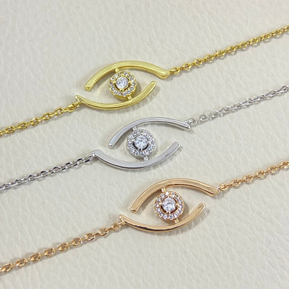 [Clara Jewely]Lucky Eye Pave-Set Diamond Bracelet