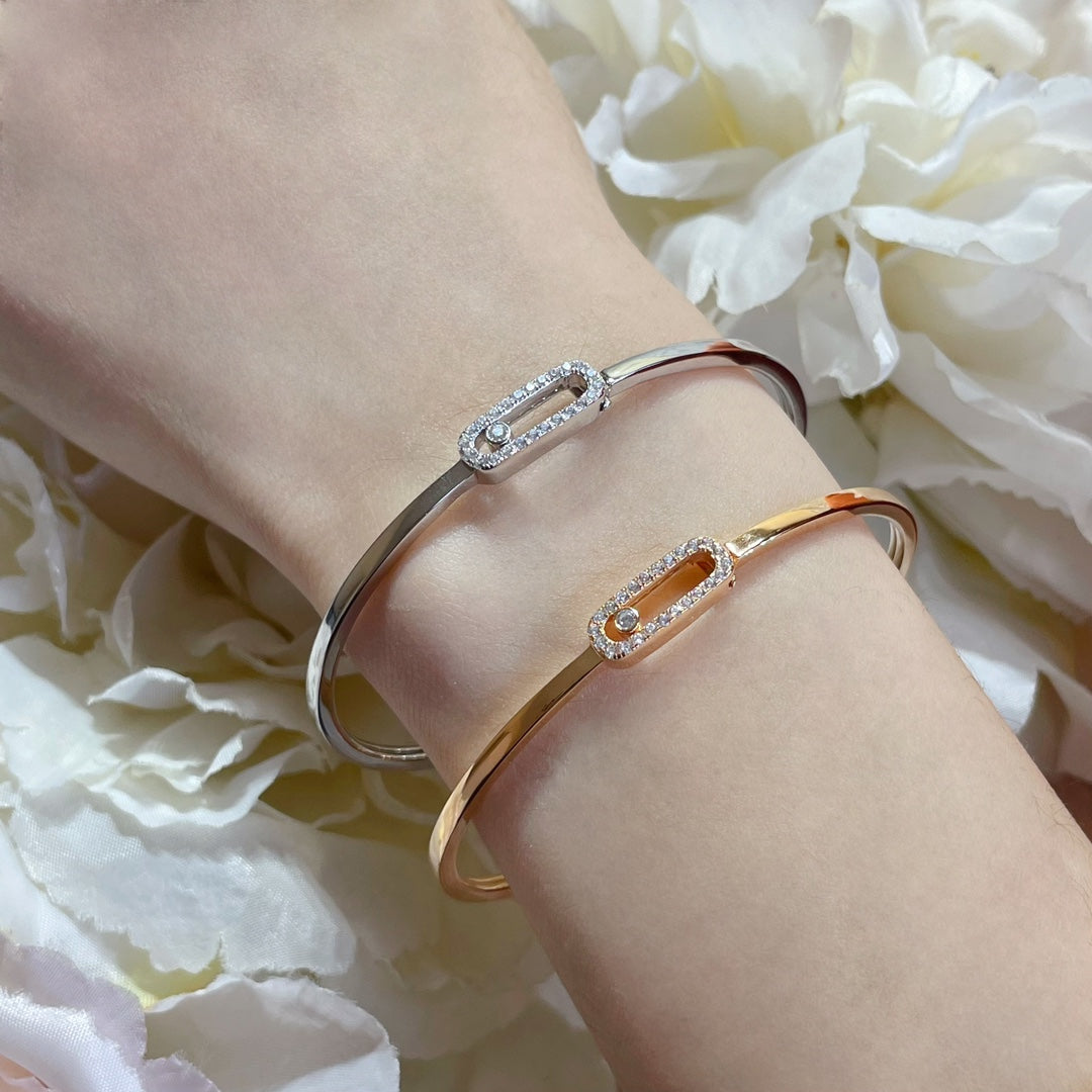 [Clara Jewely]Move Uno pav茅 flex bangle medium